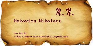 Makovics Nikolett névjegykártya